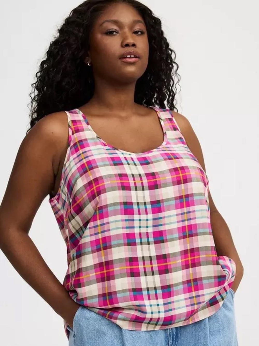 Torrid Hi-Low Challis Tank Top NWT